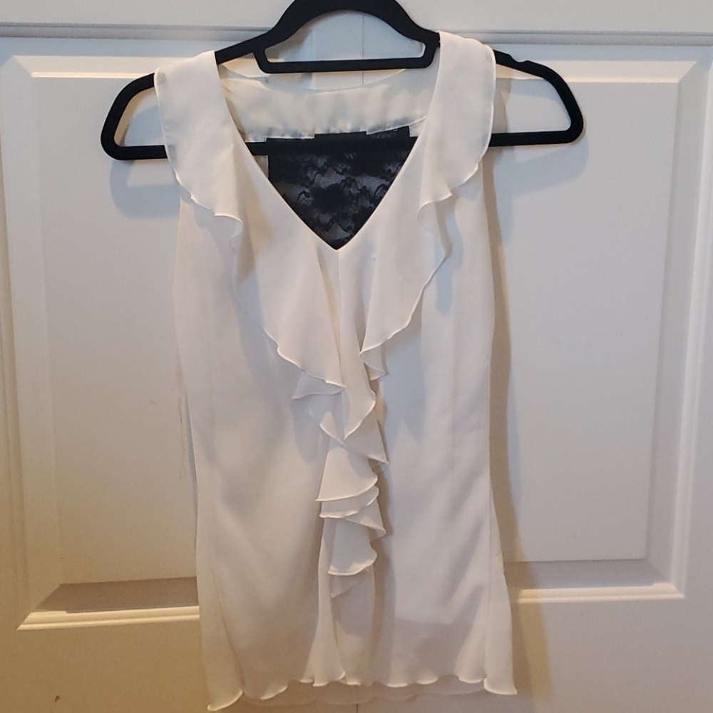 Ruffles and leave tank top